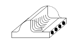 Crack on root of tooth of belt