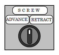 Screw movement direction controller button